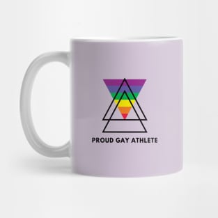 Proud Gay Athlete (Black text) Mug